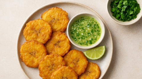 Florida-Style Tostones with Garlic-Lime Dip