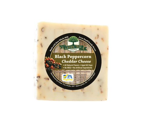 Black Peppercorn Cheddar Cheese - Green Tomato
