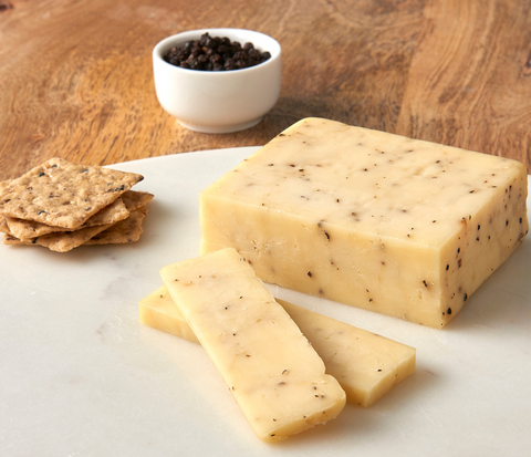 Black Peppercorn Cheddar Cheese - Green Tomato