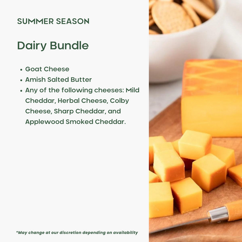 Cubes of artisan cheddar cheese from the dairy bundle, featuring a variety of raw, grass-fed cheese options from Florida farms.