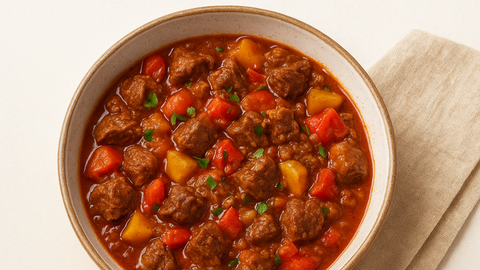 Beef Stew with Ají Dulce  (Cachucha Peppers)