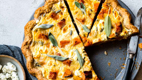 Butternut Squash and Goat Cheese Savory Tart