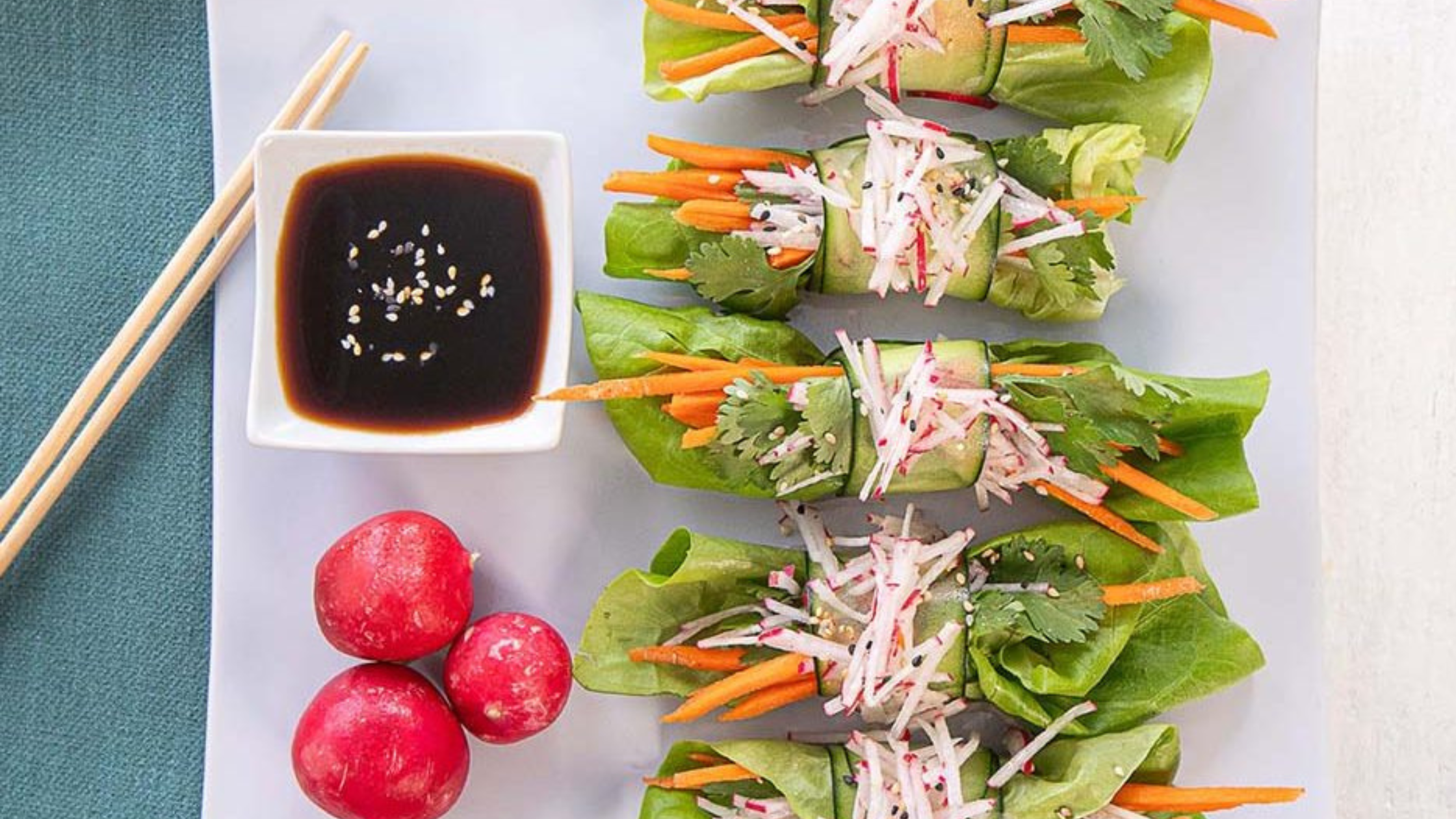 Radish and Cucumber Sushi Wraps – Green Tomato