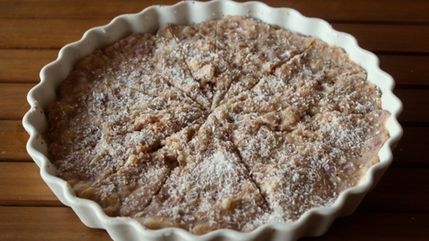 Florida Sapodilla, Coconut, and Almond Tart