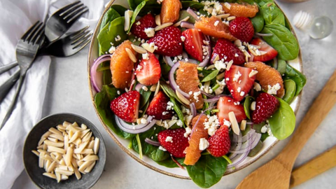 Florida Strawberry Salad with Citrus Honey Vinaigrette