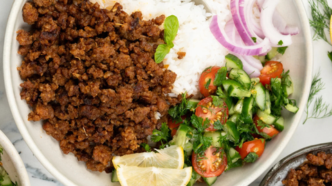 Mediterranean Spiced Ground Lamb Skillet