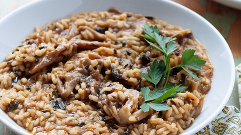 Creamy Blue Oyster Mushroom Risotto
