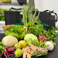 Weekly changing produce selection with farm-fresh fruits and vegetables sustainably packed for healthy meals.