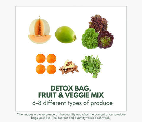 Detox bag fruit and veggie
