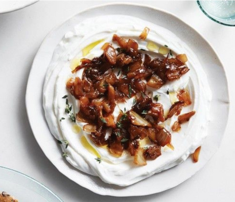 Caramelized Onion Labneh Dip - Green Tomato 