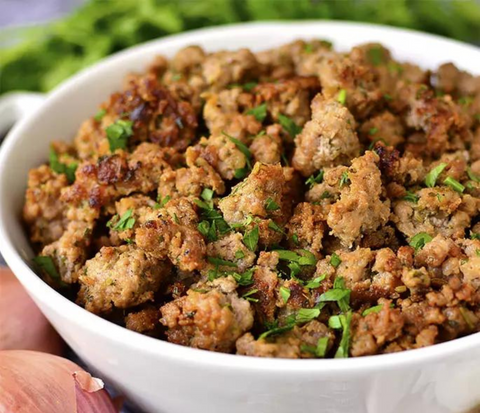 Grass Fed Ground Italian Sausage - Green Tomato 